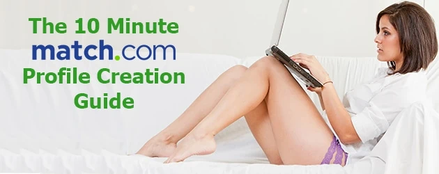 woman creating match.com profile