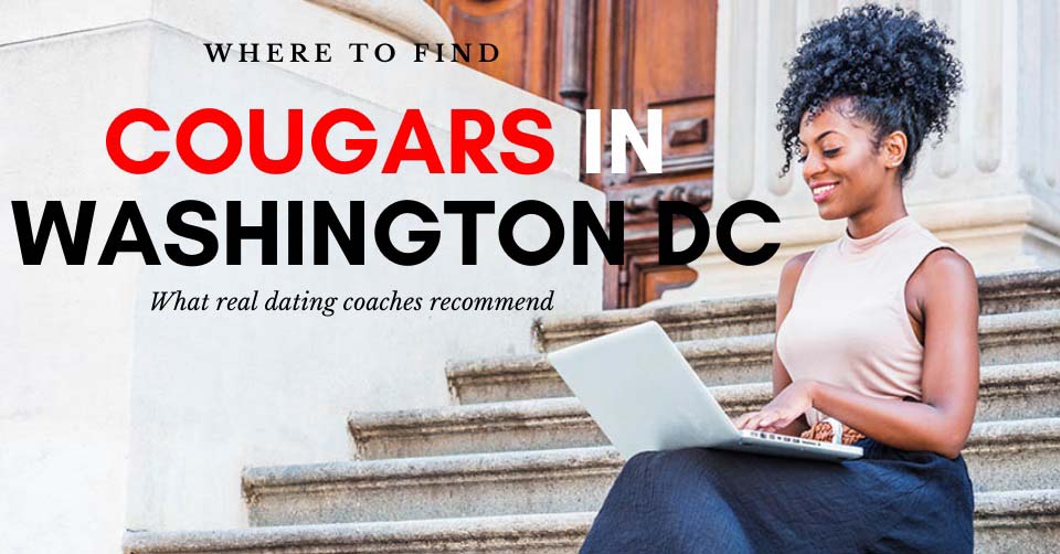 A sophisticated Washington DC cougar on her laptop