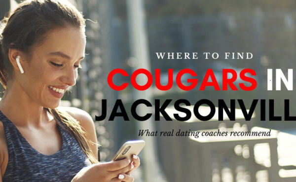 A Jacksonville cougar on her phone while jogging