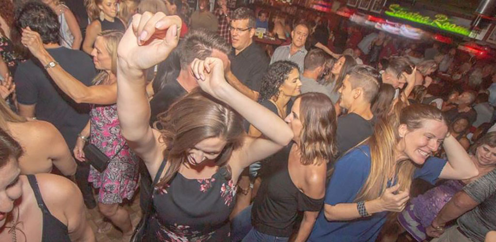 The very crowded dance floor of Johnny’s Hideaway