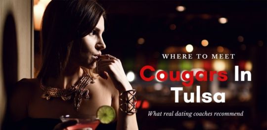 A Cougar in Tulsa sipping cocktail by the bar