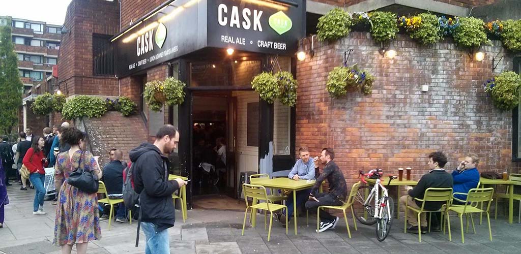 Exterior of The Cask Pub and Kitchen in the daytime