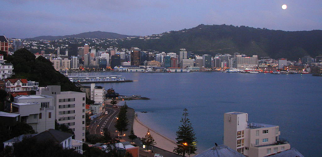 The gorgeous view of Oriental Bay