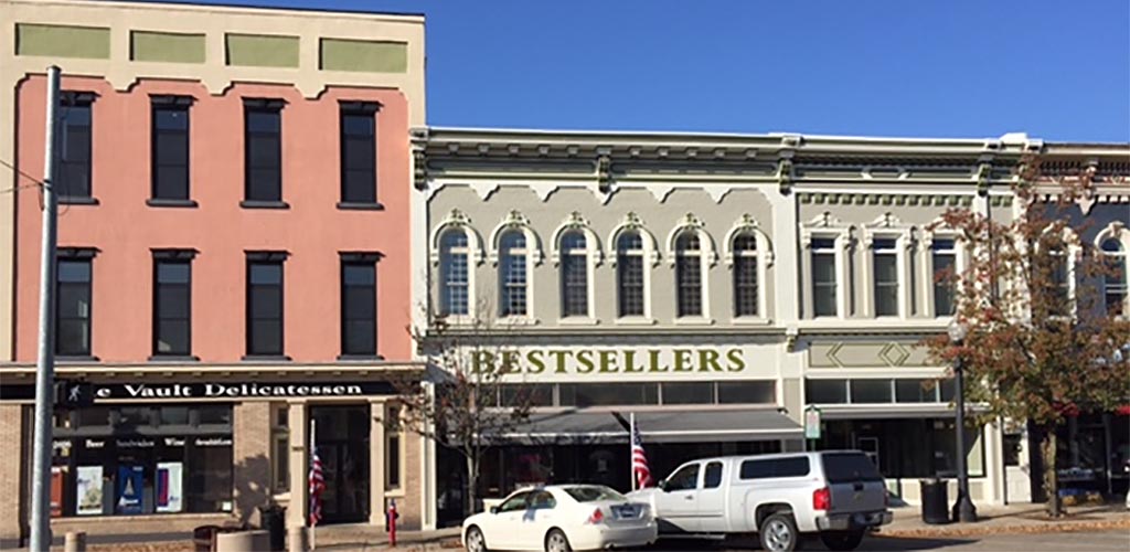 The exterior of Bestsellers Bookstore