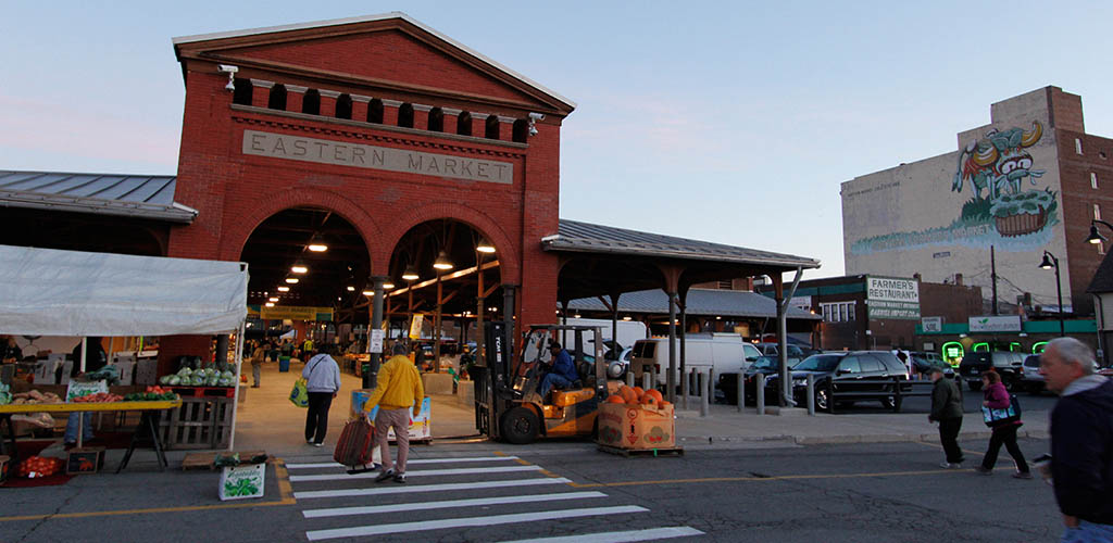 The Eastern Market on a busy morning