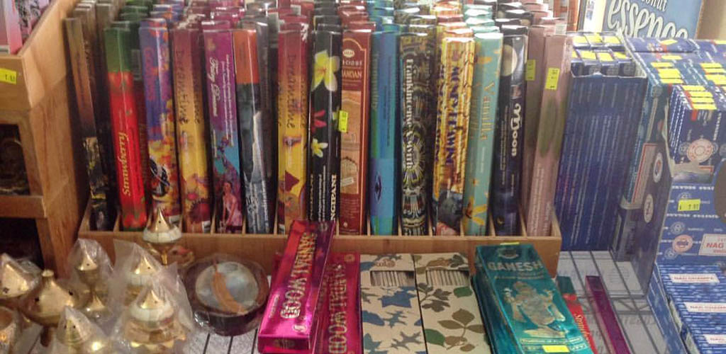 Incense for sale at Bliss Health Foods