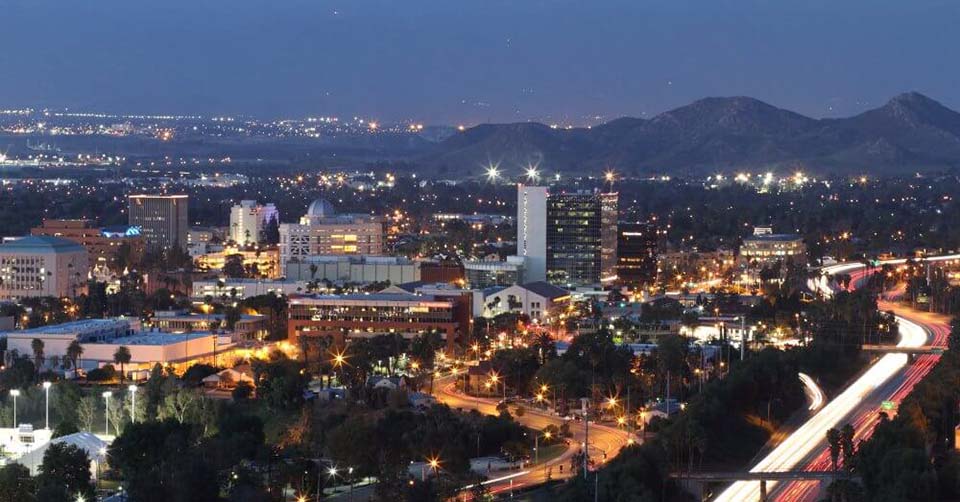 Aerial view of San Bernardino California