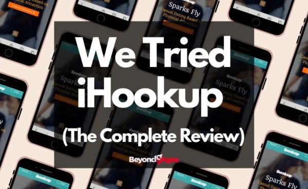 Ihookup homepage during our review