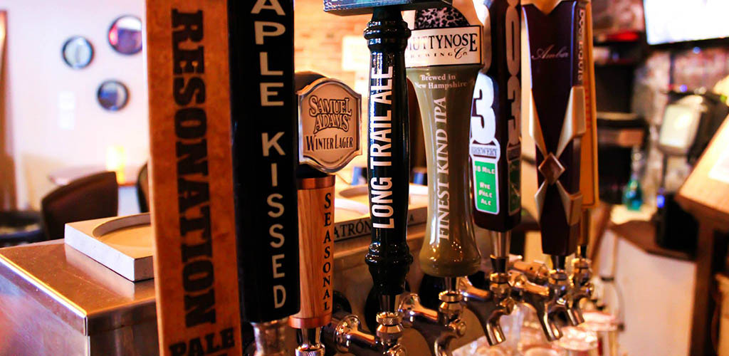 The various beer tap handles at Two Ceres