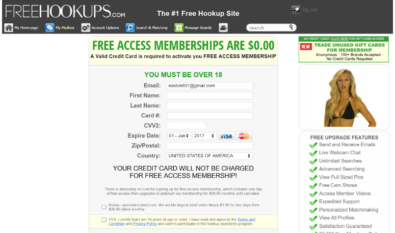 Free no membership hookup sites online