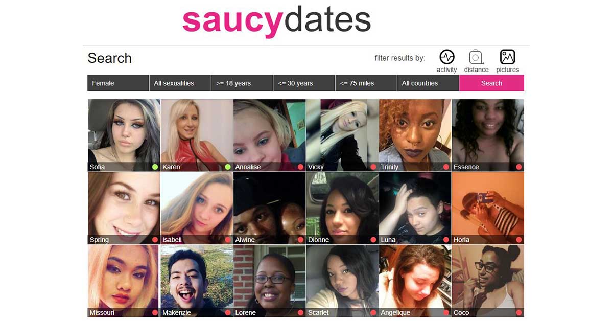 Members using saucydates.com