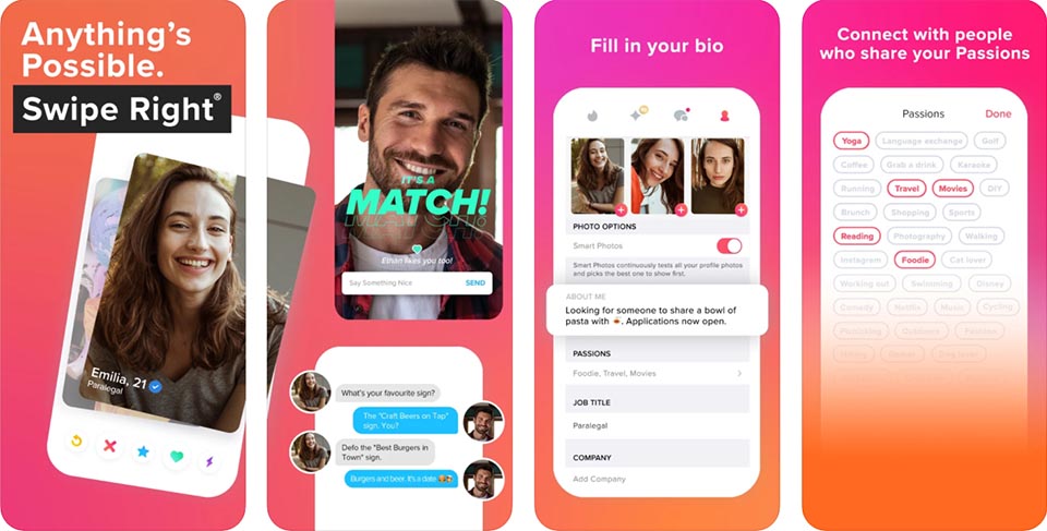 Features of Tinder iOS