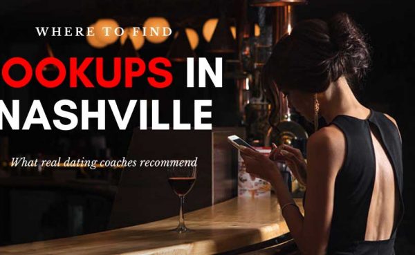 A woman looking for Nashville hookups online while at an upscale bar