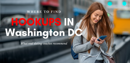 A woman checking out some ways to find Washington DC hookups online