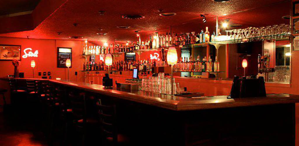 The romantic bar area of Kocky’s Bar and Grill