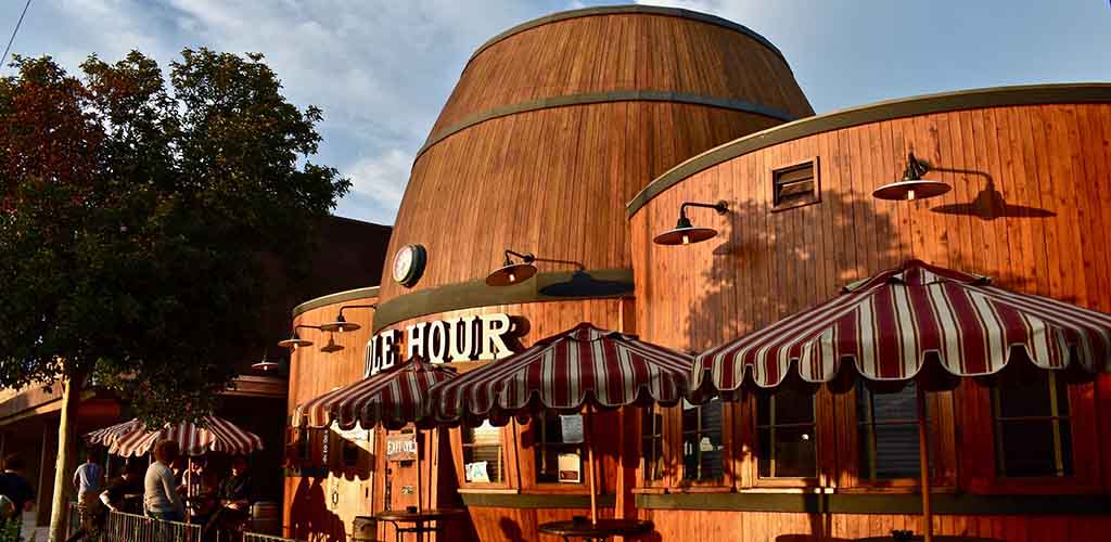 The barrel-shaped exterior of Idle Hour