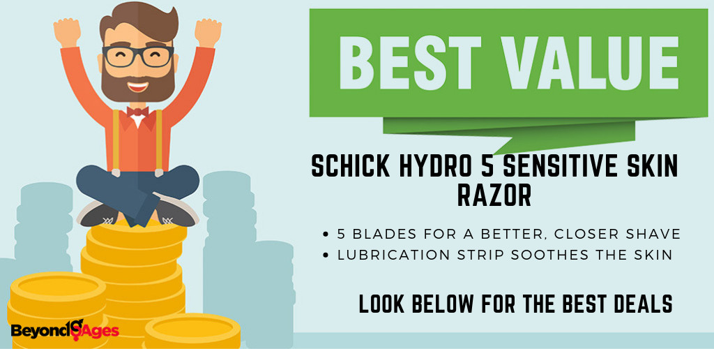 The Schick Hydro 5 Sensitive Skin Razor is the best men's razor for those with acne prone skin