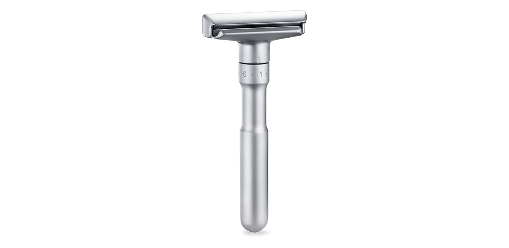The Merkur Futur Adjustable Double Edge Safety Razor is the Top Rated Safety Razor for Sensitive Skin