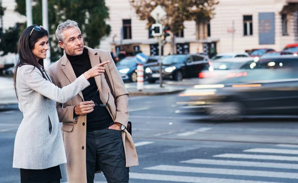 Man meeting a younger woman who is interested in him