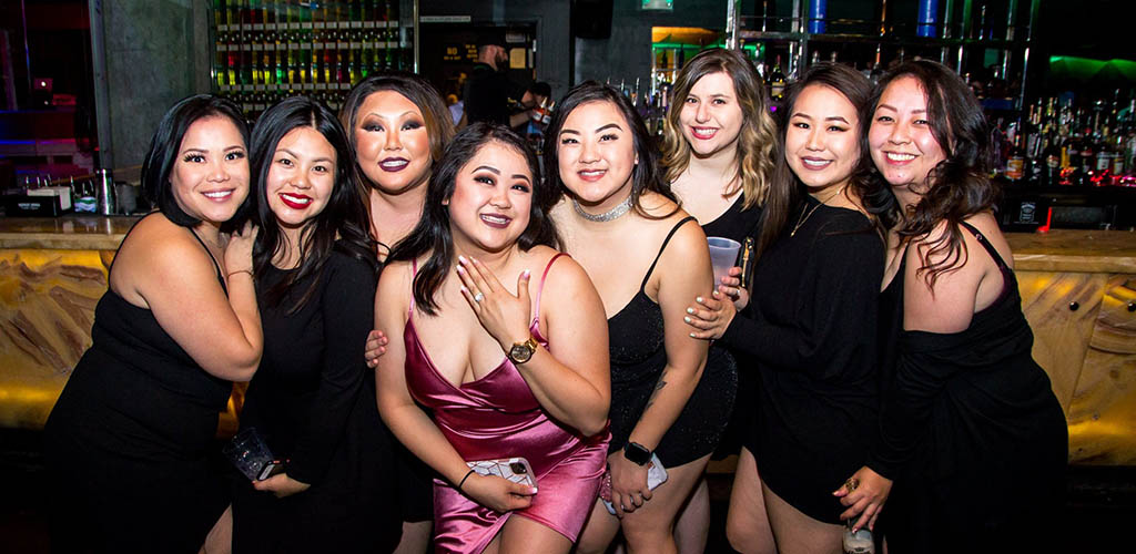 Beautiful buxom ladies at Social Nightclub