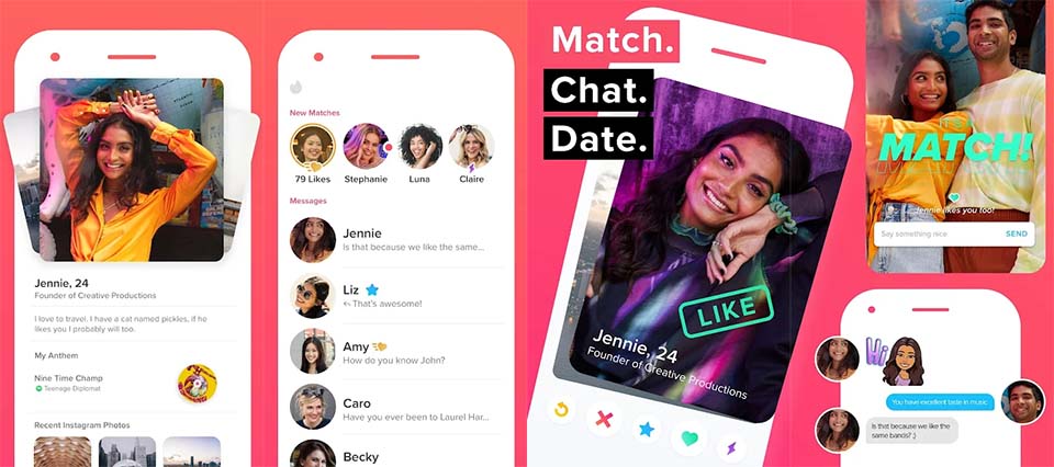 Tinder features on Android