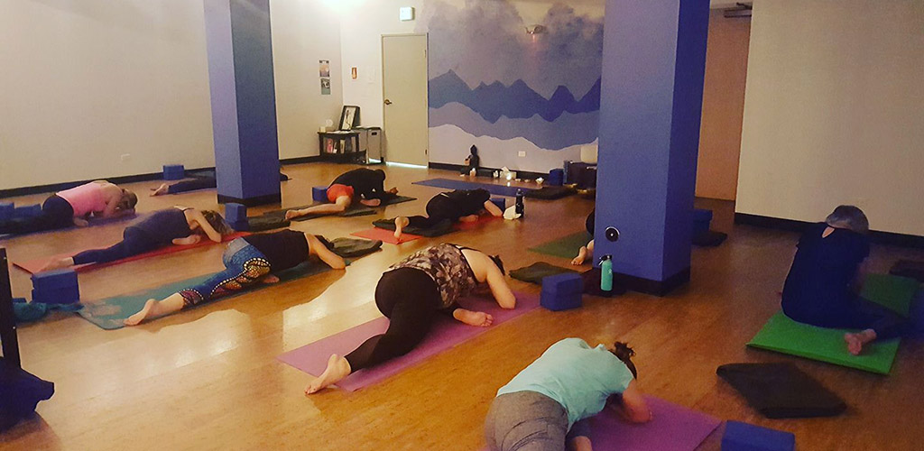 A class at Yoga High Denver