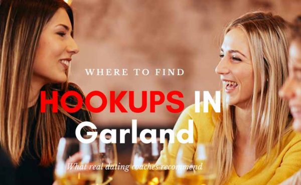 Friends drinking wine and searching for Garland hookups