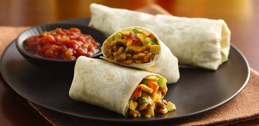 A burrito made with ingredients from Clifton Market