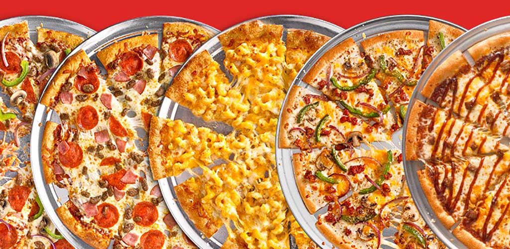 Various pizzas from Cici's