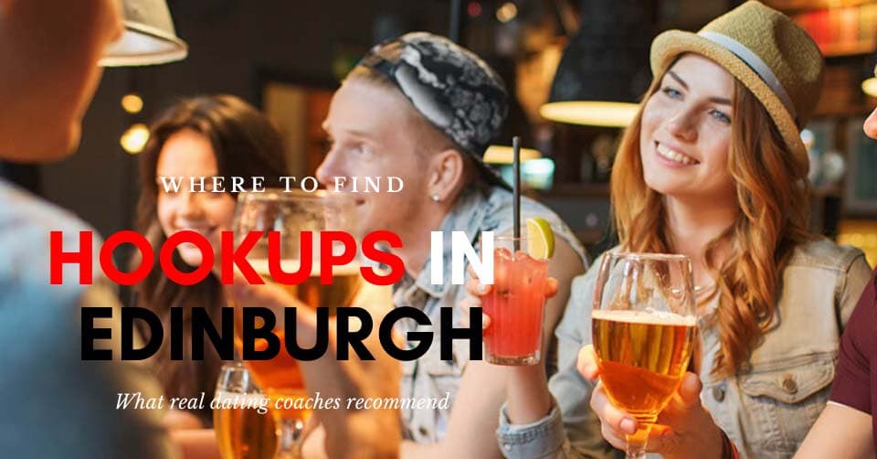 Friends searching for Edinburgh hookups at a bar