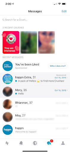 happn dating app messaging