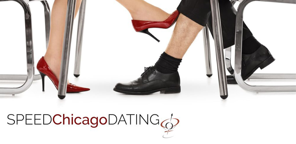A woman flirting with her date at Speed Chicago Dating