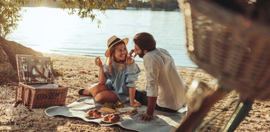 An outdoor picnic is one of the good first ideas to try
