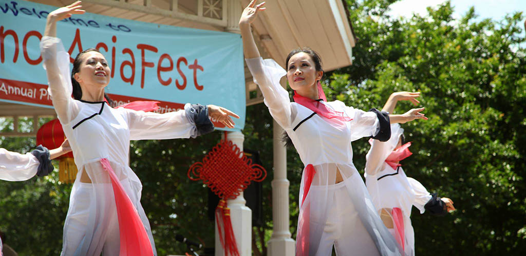 A dance performance at Plano Asia Fest