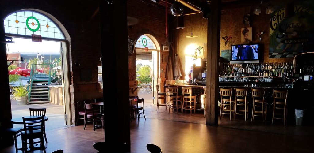 Inside the rustic Chitiva's Salsa & Sports Bar