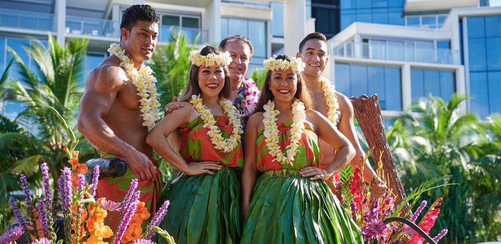 The beautiful dancers at the Waikīkī Hoʻolauleʻa