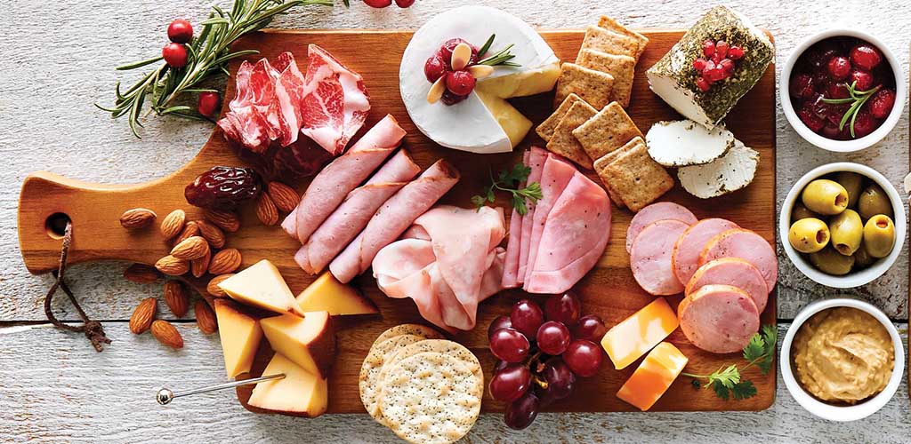 A charcuterie board made with ingredients from Walmart