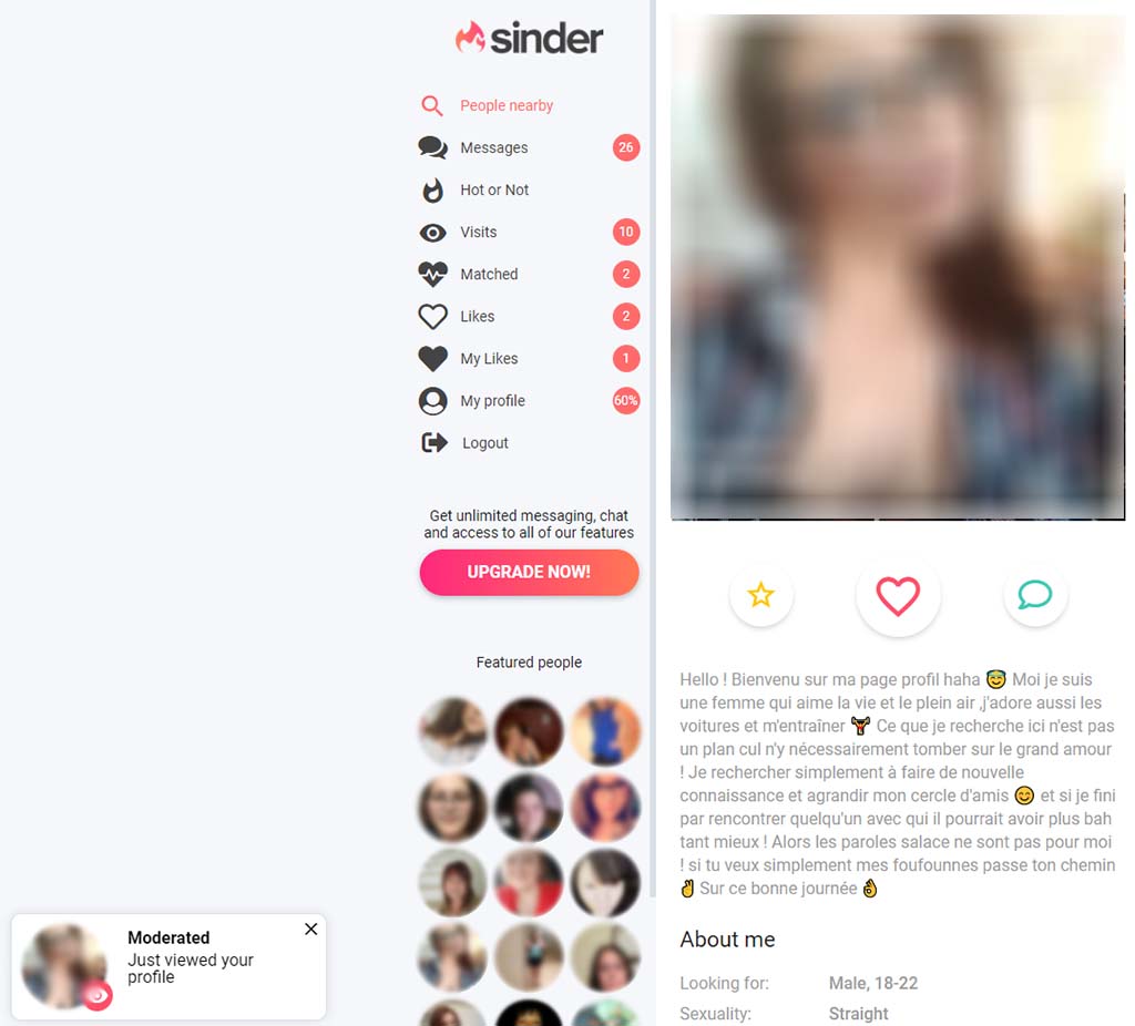 Sinder dating app