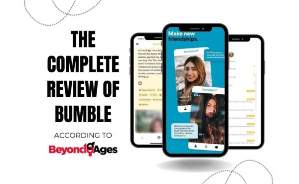 Screenshots from our review of Bumble