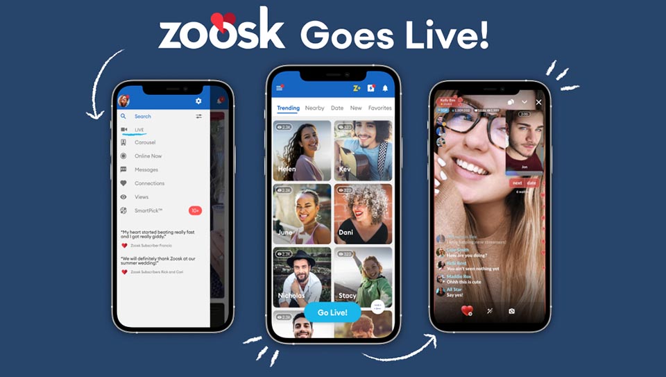 Zoosk features on iOS