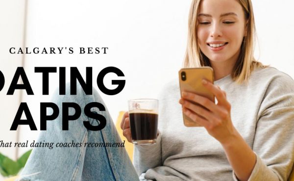 Blonde girl with coffee trying out some of the best dating apps & sites in Calgary