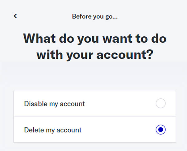 How to delete your profile 2