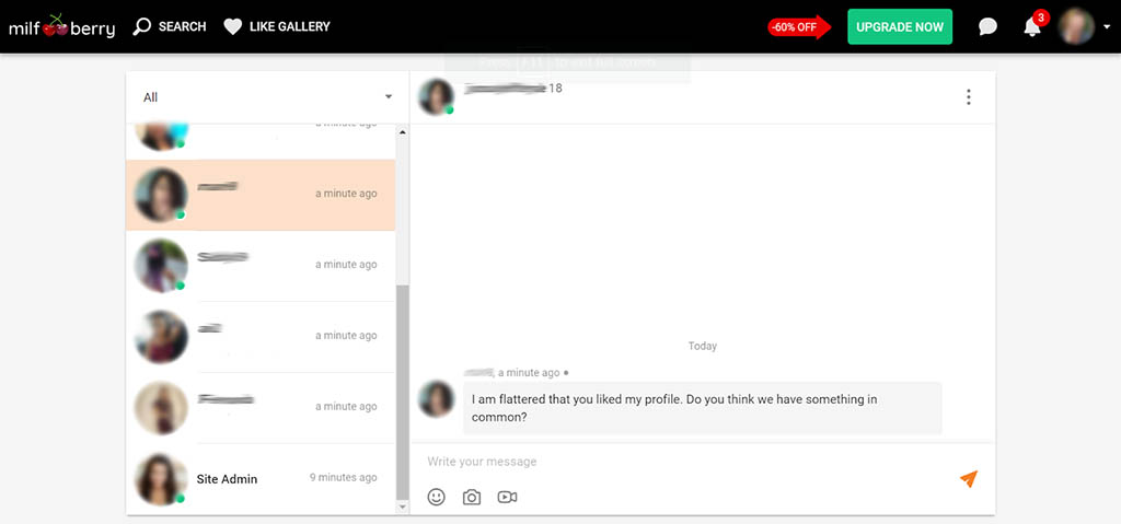 Messages to an empty profile