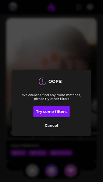 No matches despite paying for a membership
