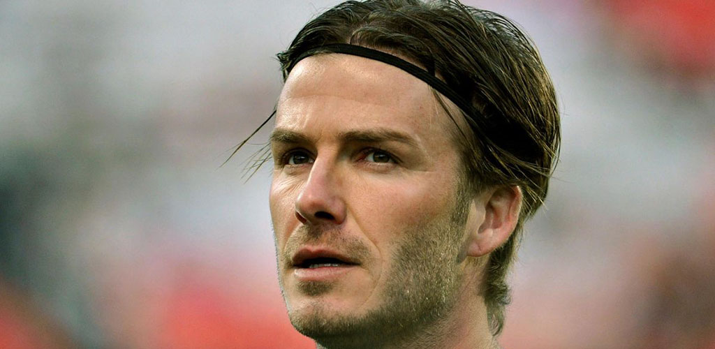 David Beckham in a headband