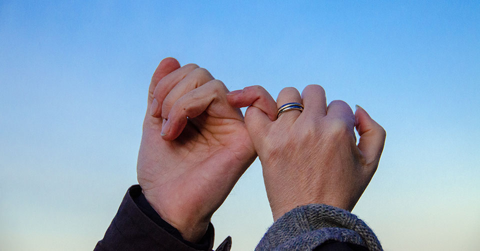 Couple making a promise