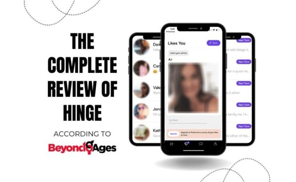 Screenshots from our review of Hinge