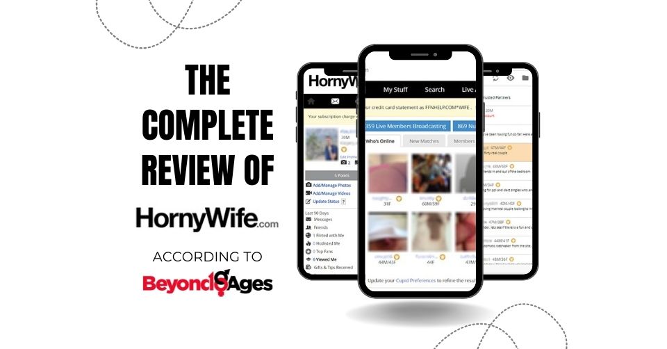 Screenshots from our time reviewing HornyWife