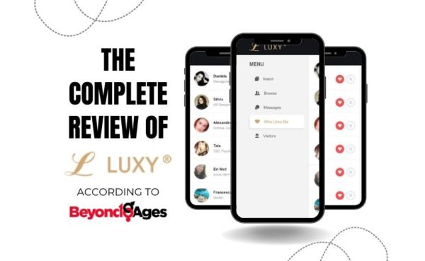 Screenshots from our review of Luxy
