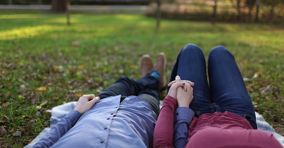 On a date at the park